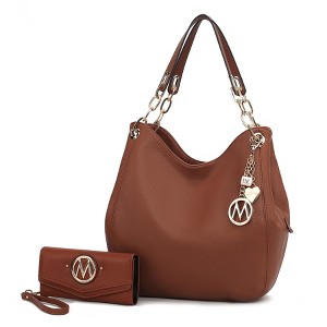 MKF Collection Ashley Vegan Leather Women’s Hobo Shoulder Bag with Wristlet Wallet by Mia K - 1 of 4
