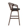 Armen Living Echo Wood and Faux Leather Barstool - 4 of 4