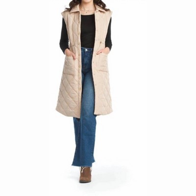 Women's Katie Quilted Longline Vest - Papillon