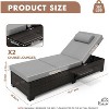 WhizMax Elegant Wicker Sun Lounger Outdoor Chaise Lounge Set of 2 with Adjustable Backrests For Sunbathing - 2 of 4
