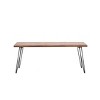 Leonardo Cocktail Table Weathered Fir & Black - Boraam: Rustic Rectangle Coffee Table, Iron Frame, Easy to Clean - 3 of 4