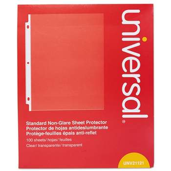 UNIVERSAL Standard Sheet Protector Standard 8 1/2 x 11 Clear 100/Box 21121