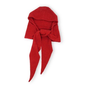 Anna-Kaci Womens Wool Blend Ribbed Knit Hat with Attached Scarf Warm and Convenient - 1 of 4