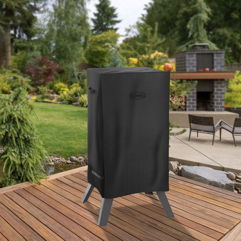 Pure Grill 40-inch Smoker BBQ Grill Cover for Electric Vertical Smokers, Universal Fit Cover - 24" x 17" x 38", 5 of 8