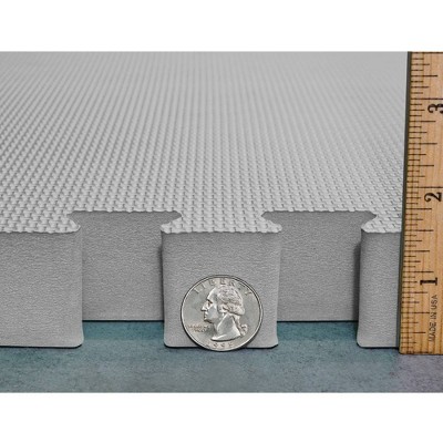 Gray Extra Thick Interlocking EVA Foam Gym Mat Tiles