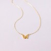 14K Gold Plated Dainty Butterfly Baseball Compass Shell Starfish Infinity Airplane Volleyball Sun Bird Heart Turtle Bow Crown Necklace Simple Jewelry - 4 of 4