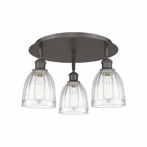 Brookfield - 3 Light Flush Mount In Art Deco Style-9.5 Inches Tall and 17.5 Inches Wide - 1 of 1
