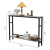 5.9" Narrow Sofa Table, 2 Tier Skinny Console Table with Adjustable Shelf, Slim Behind Couch Table for Living Room, Entryway, Hallway, Foyer - 4 of 4