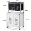 FONTOI 2-Tier Laundry Hamper with 4 Removable Bags, Clothes Basket Sorter with Side hooks for Clothes & Toys Storage, Black&White, 16.5"*34.6"*22" - 3 of 4
