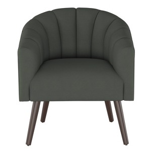 Modern Barrel Chair in Linen Slate Gray - Project 62 , Grey Gray