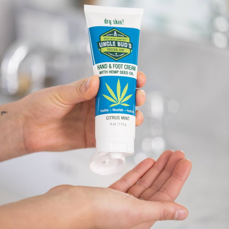 Uncle Bud&#39;s Hemp Hand and Foot Cream Citrus &#38; Mint - 4oz, 3 of 6
