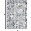 Trellis Area Rug - Washable vintage floral bohemian carpet with non-slip backing for entryways and bedrooms - 2 of 4