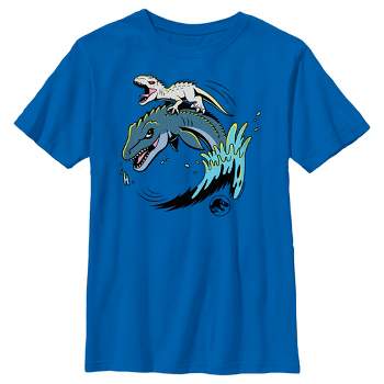 Boy's Jurassic World Dinosaur Wave Surfing T-Shirt