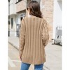 Womens Cardigan Sweaters Button Down Casual Long Sleeve Knit Outerwear Coat with Pocket - 3 of 4