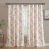 HLC.ME Jasmine Floral Patterned Window Rod Pocket Curtains - Light Blocking Darkening Window Panels, Set of 2 - 2 of 4