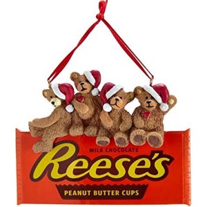 Kurt Adler Plastic Ornament for Christmas Tree, Hershey Bears on Reese's Chocolate - 1 of 1