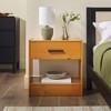 Walker Edison Modern Easy Assembly Solid Wood 1-Drawer Nightstand with Open Shelf - 4 of 4