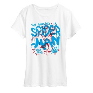 Women's - Marvel - Spider-Man Spray Paint Graffiti Short Sleeve Graphic T-Shirt - 1 of 4