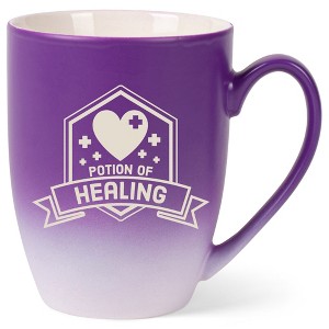 100 North Magic Potion 10 Ounce Purple and White Two Toned Ombre, Comfortably Fits Your Hands, Ceramic Tea Coffee Cup Mug, Potion of Healing - 1 of 1