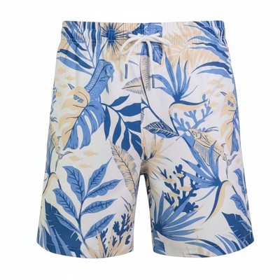 UZZI Amphibious Gear Men's Floral Fish Swim Trunks | White Medium — фото 3