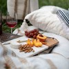 Large Square White Marble and Wood Serving Cutting Board - Foreside Home & Garden - 3 of 4