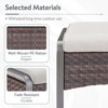 Buenhomino Patio Ottomans Set of 2, Outdoor Wicker Footrest with Thickened Cushions, Multipurpose Metal Patio Furniture for Backyard and Deck - 4 of 4