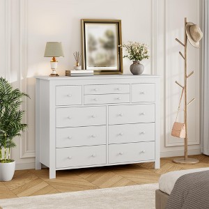 10 Drawer Dresser for Bedroom, 47"W Wooden Chest of Drawers, Clothes Storage Organizer, Dresser TV Stand for Living Room Hallway Bedroom - 1 of 4