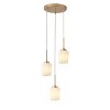 Dewdrop Cluster Pendant, 3-Light Deep Gold & Frosted Glass, Adjustable Cord, ETL for Kitchen - 2 of 4
