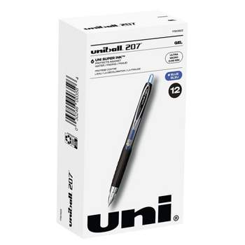uni-ball 207 Retractable Gel Pens Ultra Micro Point Blue Ink 1027468