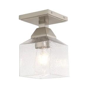 Livex Lighting Aragon 1 - Light Flush Mount in  Brushed Nickel - 1 of 1