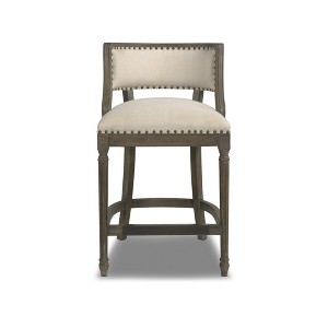 Jennifer Taylor Home Paris 26.5 inch Farmhouse Counter Height Bar Stool with Backrest - 1 of 4