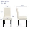 Subrtex Linen Solid Wood Dining Chair Upholstered Parsons Chair (Set of 2) - 3 of 4