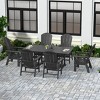 WestinTrends 7 Piece Outdoor Patio Dining Table and Adirondack Armchair Set - 2 of 3
