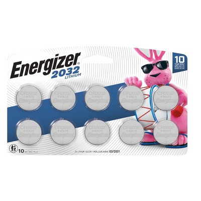 Energizer 10pk 2032 Batteries Lithium Coin Battery