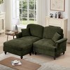 AENKYO Oversized Modular Sofa Set with Removable Ruffles & Ottoman, Large Seater, Deep Seat Corner Sofa with Chenille Fabric for Office, Living Room - 4 of 4