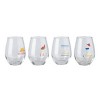 Transpac 18 oz Multicolor Spring Stemless Wine Glasses Set of 4 Perfect for Summer Vibes and Entertaining - 2 of 4