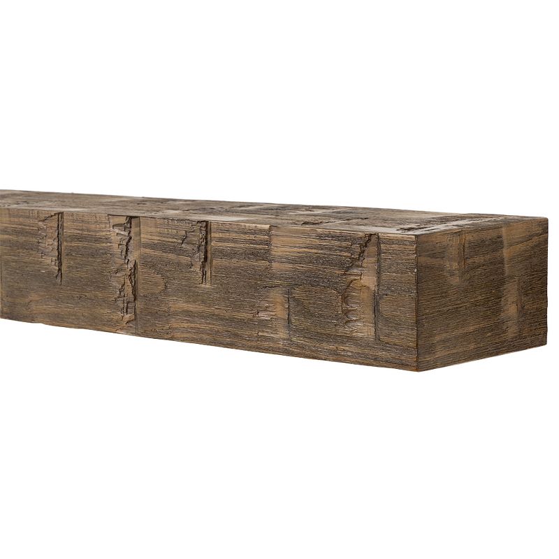 Country Living Bodie Floating Mantel Shelf with Distressed Reclaimed Accents, 3 of 9