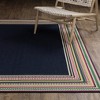 Captiv8e Designs Hilo Multi Striped Border Navy Indoor/Outdoor Rug - 4 of 4