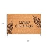 HomeRoots 17" X 29" Brown And Black Christmas Merry Christmas Outdoor Coir Door Mat - 3 of 4