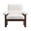 Modern Accent Chair and Ottoman Set with Solid Wood Frame - 4 of 4
