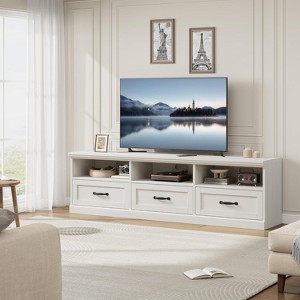 TV Stand for 75 Inch TV, Mid-Century Modern Entertainment Center with Storage Drawer, Wood Media Console TV Cabinet for Living Room - 1 of 4
