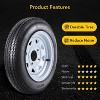 2PCS 5.30-12 Tire, 5.30x12 Lawn Mower & Tractor Turf Tire, 530 12 with Rim 4 Lug On 4", Load Capacity 1050 LBS - 3 of 4