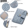 Clotth Womens Wallet - RFID Blocking Compact PU Leather Bifold Design,9 Card Slots & Coin Pocket - for Pocket,Crossbody Bag - 4 of 4