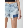 Women's Kenzie Bandana Print Distressed Shorts - HIDDEN - 4 of 4