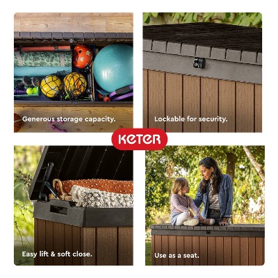 Darwin 150 Gallon Brown Resin Lockable Deck Box