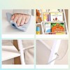 Ruvalino Decorative Bookshelf Kids Sling Bookcase Toy Organizer with Side Pockets for Nursery, White, 33.9"*11.8"*30.9" - 4 of 4