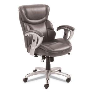 SertaPedic Emerson Task Chair, Supports Up to 300 lb, 18.75" to 21.75" Seat Height, Gray Seat/Back, Silver Base - 1 of 3