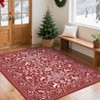 Nasitip Christmas Printing Area Rug, Washable Foldable Non-Slip Low Pile Rug for Living Room, Bedroom, Study Room & Entryway - 3 of 4