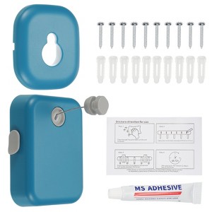 Unique Bargains Stainless Steel Portable Retractable Wall-Mounted Clotheslines - 1 of 4