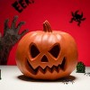 Light Up Plastic Pumpkins Outdoor Halloween Decorations Jack O Lantern Decor, Trick Or Treat Table Top Party Supplies Favors for Yard Lawn Garden - 2 of 4